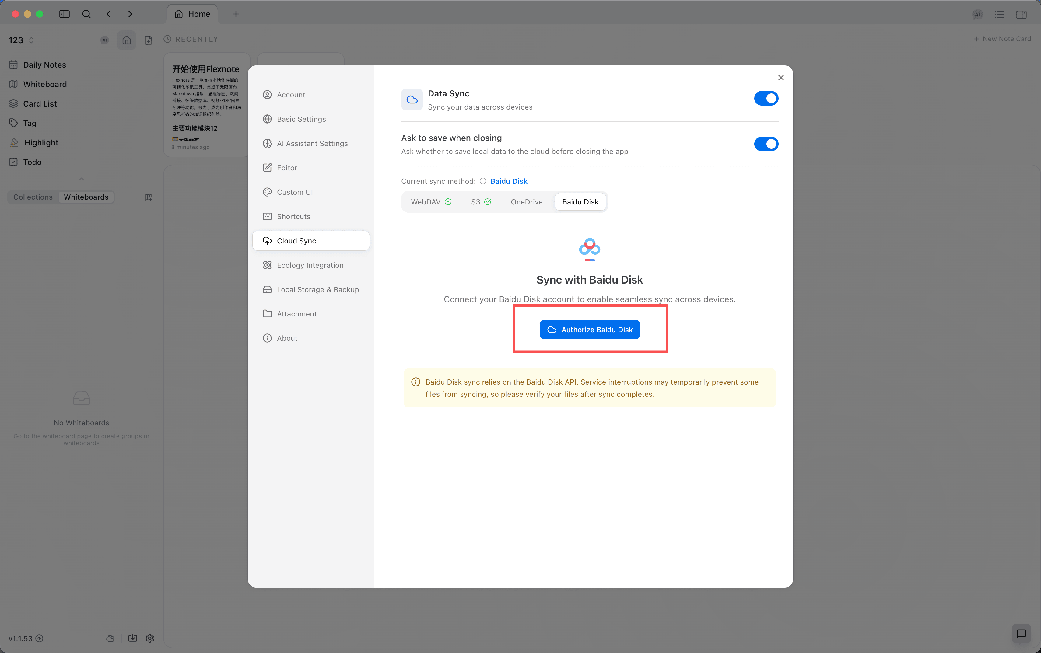 Baidu-Netdisk-Autorisierung
