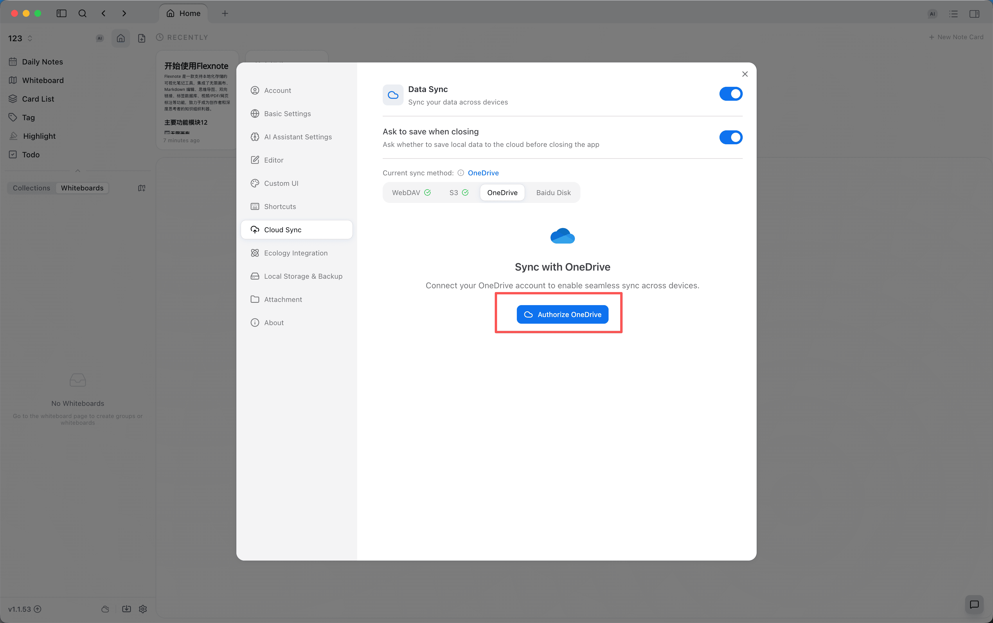 OneDrive-Autorisierung